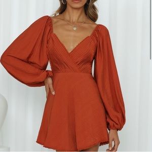 Hello Molly “Coming of Age” Dress in Rust